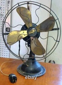 Antique Desk Fan Fitzgerald Star Rite 13 3-speed Repair RESTORE Powers up