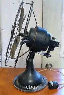 Antique Desk Fan Fitzgerald Star Rite 13 3-speed Repair RESTORE Powers up