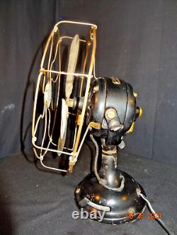 Antique Early 12 1900s Brass GE General Electric BMY Big Motor Yoke Desk Fan