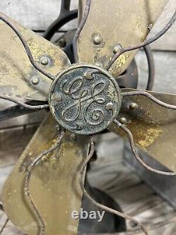 Antique GE 16 Brass Blades Fan No. 75425 AS-IS! For Parts! Restore