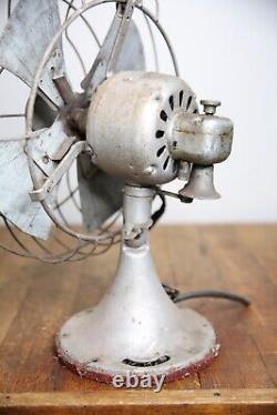 Antique GE Fan Motor 12 metal Blade vintage General Electric industrial Parts