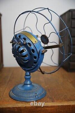 Antique GE Fan Pancake Motor Brass Blade vintage General Electric Parts Repair