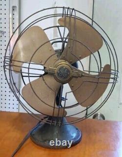 Antique GE General Electric A12 Desk Fan 4 blade 16 cage Oscillating