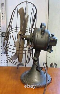 Antique GE General Electric A12 Desk Fan 4 blade 16 cage Oscillating