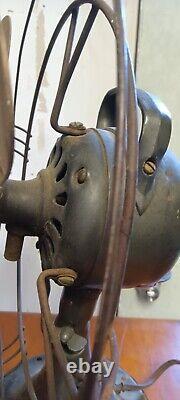 Antique GE General Electric A12 Desk Fan 4 blade 16 cage Oscillating