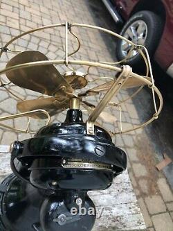 Antique GE General Electric Table Fan 12 Circa 1906-10  Brass Blade / Cage