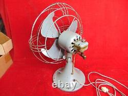 Antique GE Vortalex 3 Blade Oscillating Electric Fan No. 84-Size 15x12