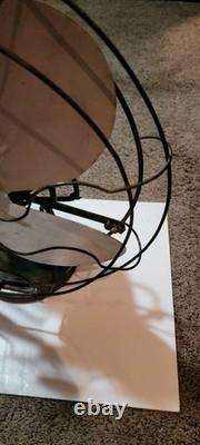 Antique GENERAL ELECTRIC Oscillating 16 Blade Fan Type AOU GE Fan 3 Speed READ