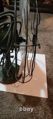 Antique GENERAL ELECTRIC Oscillating 16 Blade Fan Type AOU GE Fan 3 Speed READ