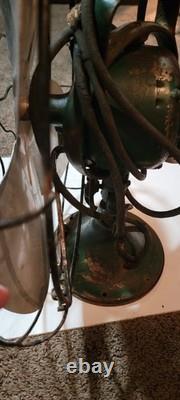 Antique GENERAL ELECTRIC Oscillating 16 Blade Fan Type AOU GE Fan 3 Speed READ
