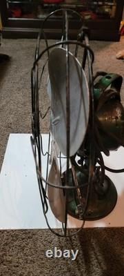 Antique GENERAL ELECTRIC Oscillating 16 Blade Fan Type AOU GE Fan 3 Speed READ