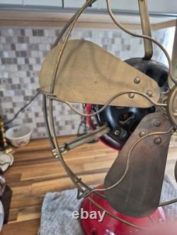 Antique General Electric 12 GE Brass Blade Desk Fan