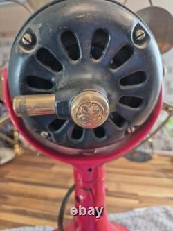 Antique General Electric 12 GE Brass Blade Desk Fan