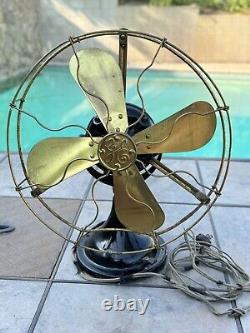 Antique General Electric Blade Blade Tabletop Fan -Working