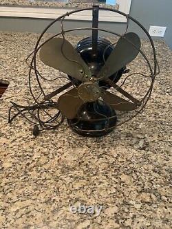 Antique General Electric Cast Iron Desk Fan