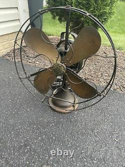Antique General Electric Fan 16 2 Star Oscillating Fan -Works