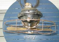 Antique General Electric GE 12 Oscillating Brass Blade Desk Fan AOU AD1 Working