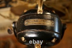 Antique General Electric GE Brass Blade Fan Industrial Brass Cage 12 Vintage