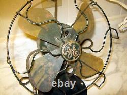 Antique Green General Electric GE Vintage Old Fan 9 Small Desk works