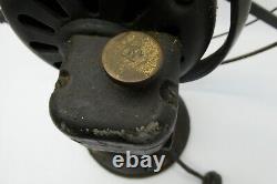 Antique Old General Electric GE Type AOU 4 Brass Blade Oscillating Desk Fan 16