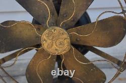 Antique Vintage Brass 6 Blade GE General Electric Fan