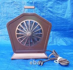 Antique Vintage Electric Heater Fan GE Hotpoint Art Deco Works General Electric