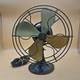 Antique Vintage Ge General Electric 4 Brass Blade Oscillating Desk Fan Cast Iron