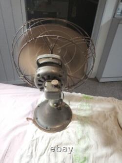 BIG Vintage GE General Electric Vortalex 18 3 Speed Metal Cage Oscillating Fan