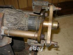 Bipolar electric motor circa 1880s antique belt driven dynamo, early not Edison