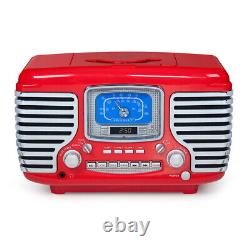 Crosley Corsair Vintage Style Radio CD Player Alarm Clock Red