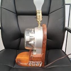 G. E General Electric Type I-50-A Meter Table Lamp Vintage turns when powered on