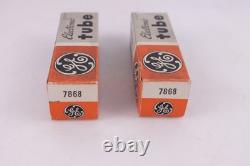 GE 7868 Vacuum Tubes Pair Original Boxes Tested / Strong Vintage USA