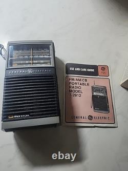 GE AM/FM Portable Radio CB Monitor Model 7-2912A General Electric Vintage Tested