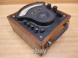 GE General Electric 3883854 Vintage Watt Meter witho Lid Cracked Face