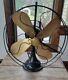 Ge General Electric Antique Brass Blade 3-speed Oscillating Fan 16 1920's