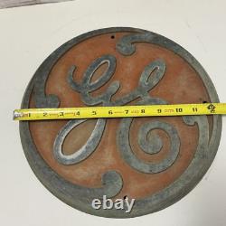 GE General Electric Cast Aluminum Metal Building Plaque Sign Emblem Logo 13 VTG