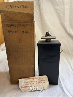 GE General Electric Oil Filled Capacitor Pyranol Protective Original Vintage