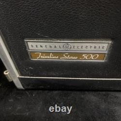GE General Electric Trimline 500 Stereo Portable Record Player Working READ