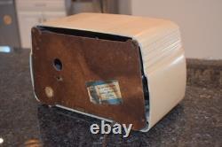 GE Tube Radio 201 Bakelite White Gold AM Vintage General Electric Working