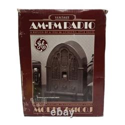 GE Wood Cathedral 1932 Replica AM/FM Radio Vintage New Open Box Model 7-4100J