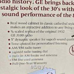 GE Wood Cathedral 1932 Replica AM/FM Radio Vintage New Open Box Model 7-4100J