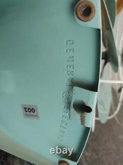 GENERAL ELECTRIC 2 SPEED OSCILATING FAN F15S125 TEAL BLUE GREEN 1950's