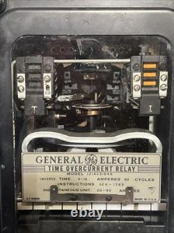 General Electric 121AC51B4A Time Overcurrent Relay Pair Vintage Industrial GE
