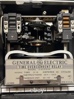 General Electric 121AC51B4A Time Overcurrent Relay Pair Vintage Industrial GE