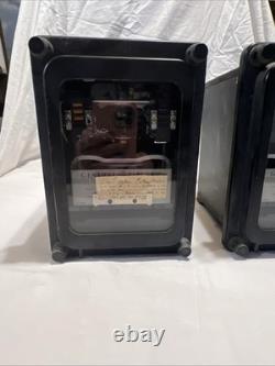 General Electric 121AC51B4A Time Overcurrent Relay Pair Vintage Industrial GE
