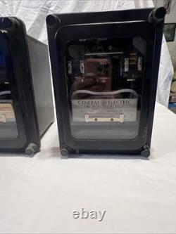 General Electric 121AC51B4A Time Overcurrent Relay Pair Vintage Industrial GE