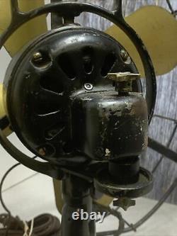 General Electric 16 Oscillating Brass Bell Blade GE Fan Working Order V1 75425