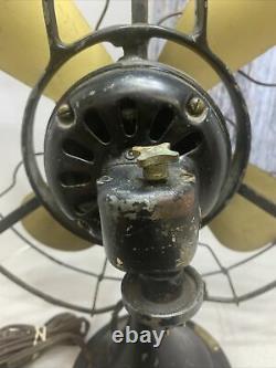 General Electric 16 Oscillating Brass Bell Blade GE Fan Working Order V1 75425