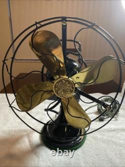 General Electric 1920's Table Oscillating Fan 13inch Works Parts Only
