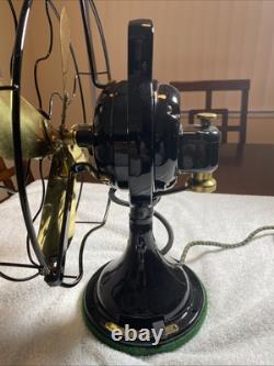 General Electric 1920's Table Oscillating Fan 13inch Works Parts Only